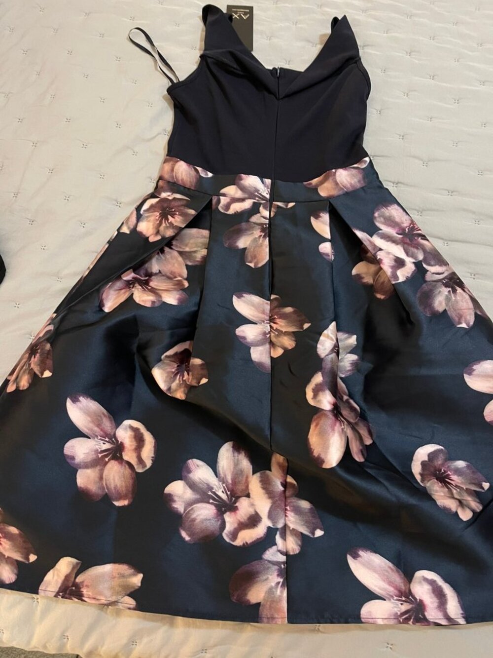 X Paris Navy Floral Midi Dress - Picture 3 of 9